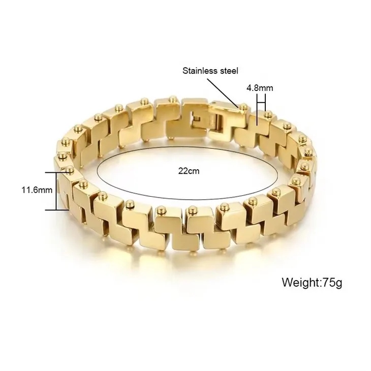 Men's Stainless Steel And Gold Bracelets