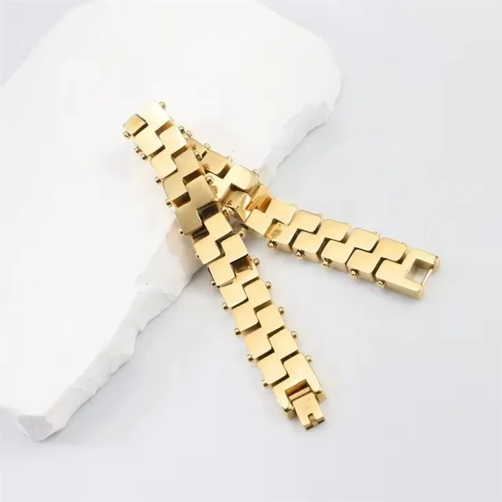 Men's Stainless Steel And Gold Bracelets